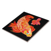 金魚のデザインの装飾的なタイル タイル (側面)