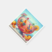 金魚のパーティーパンチボール スタンダードカクテルナプキン (角)