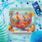 金魚のパーティーパンチボール ペーパープレート (パーティー)