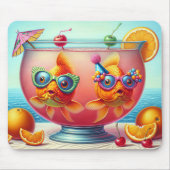 金魚のパーティーパンチボール マウスパッド (正面)