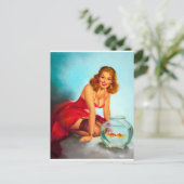 金魚のピン留め ポストカード (スタンド正面)