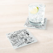 金魚のフェアグラウンド・ダーツのコンクールで優勝おもしろい ガラスコースター (アングル)