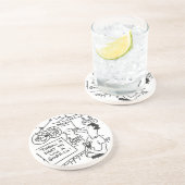 金魚のフェアグラウンド・ダーツのコンクールで優勝おもしろい コースター (側面)