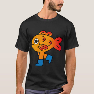 金魚のブーツアート Tシャツ