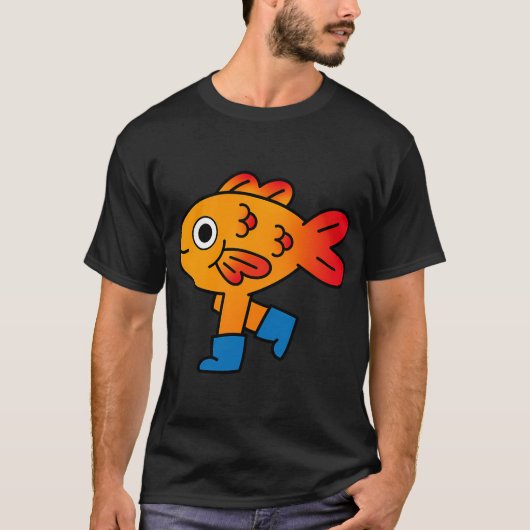 金魚のブーツアート Tシャツ (正面)