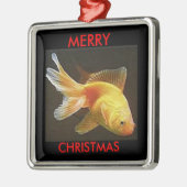 金魚のメリーなクリスマスオーナメント メタルオーナメント (左)
