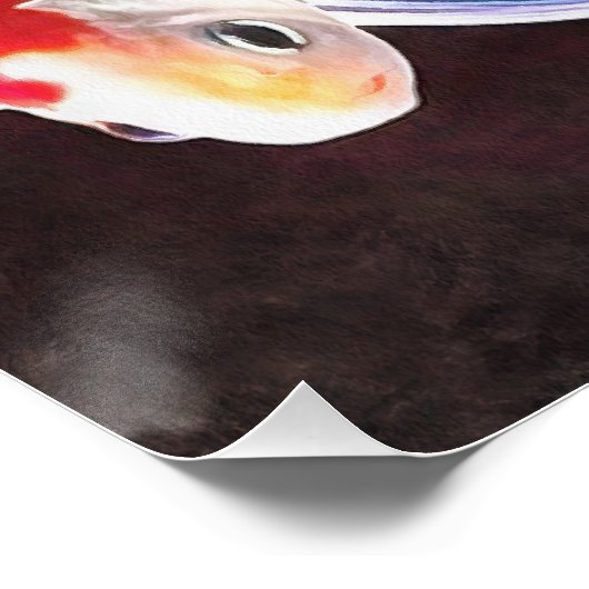 金魚のリアルな泳ぎファインアート ポスター (コーナー)