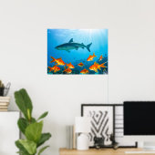 金魚の中のサメ ポスター (ホームオフィス)