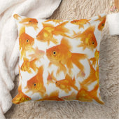 金魚の大きいグループを示す背景 クッション (ブランケット)