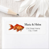 金魚の差出人住所ラベル ラベル (インサイチュ)