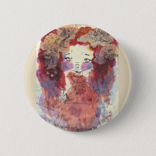 金魚の思考Pin 缶バッジ (正面)