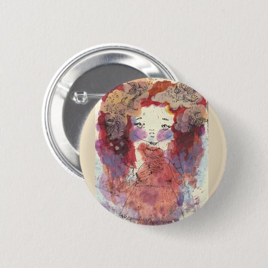 金魚の思考Pin 缶バッジ (正面&裏面)