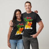 金魚の恋人クリスマス照明金魚クリスマスフー Tシャツ (ユニセックス)