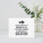 金魚の意味Goldfishレトロおもしろい魚 ポストカード (スタンド正面)