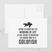 金魚の意味Goldfishレトロおもしろい魚 ポストカード (正面/裏面)
