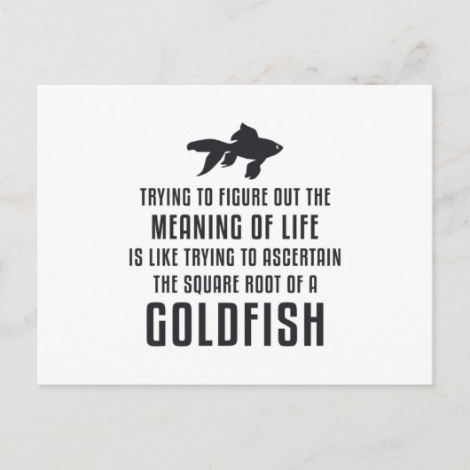 金魚の意味Goldfishレトロおもしろい魚 ポストカード (正面)