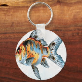 金魚の朱文金魚 キーホルダー (正面)