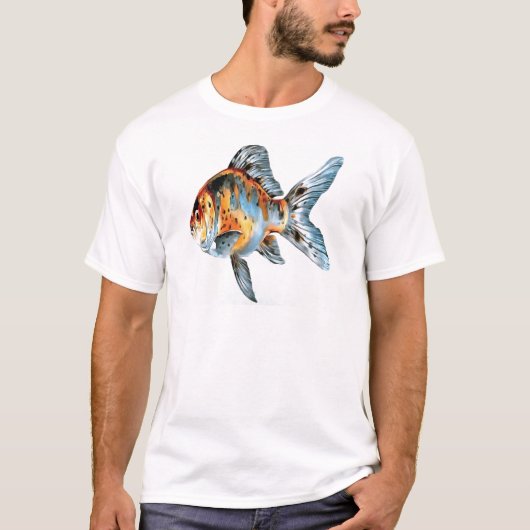 金魚の朱文金魚 Tシャツ (正面)
