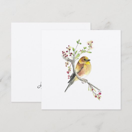 金魚の水彩鳥 (正面/裏面)