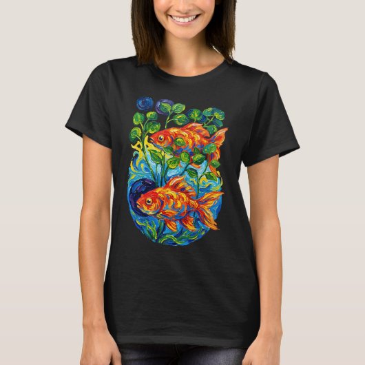 金魚の水泳 Tシャツ (正面)