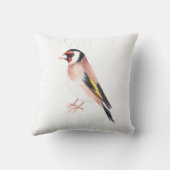 金魚の水色絵を描の鳥。 クッション (裏面)