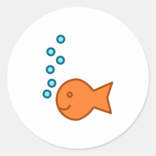 金魚の泡 ラウンドシール