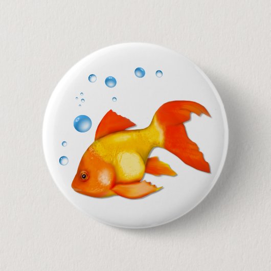 金魚の泡 缶バッジ (正面)
