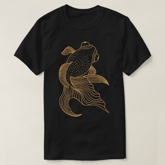 金魚の淡水魚アクアリウムF Tシャツ (デザイン正面)
