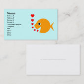 金魚の熱帯魚のブリーダーのプール管理 名刺 (正面/裏面)