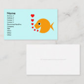 金魚の熱帯魚のブリーダーのプール管理 名刺 (正面/裏面)