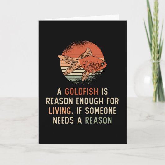 金魚の生きる理由水族館の動物おもしろい魚 カード (正面)