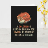 金魚の生きる理由水族館の動物おもしろい魚 カード (黄色い花)