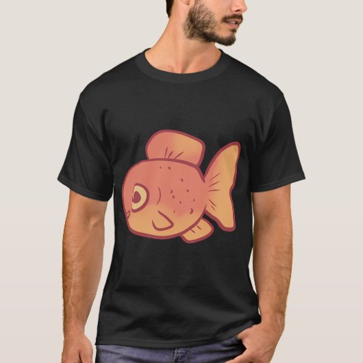 金魚の絵 Tシャツ (正面)