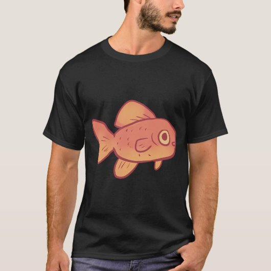 金魚の絵 Tシャツ (正面)