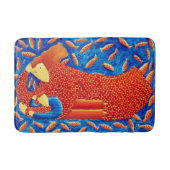 金魚の芸術を持つ母モダンと絵画息子 バスマット (正面)