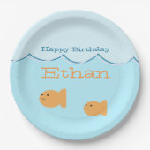 金魚の誕生会の紙皿 ペーパープレート (正面)