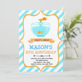 金魚の誕生日パーティー招待状 招待状 (スタンド正面)