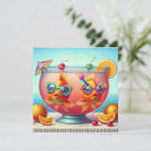 金魚の誕生日パーティー 招待状 (スタンド正面)