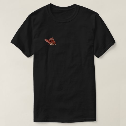 金魚の赤いファンテール Tシャツ (デザイン正面)