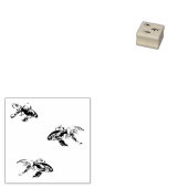 金魚の赤と黄色 ラバースタンプ (押印)