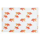 金魚の赤と黄色 枕カバー (裏面)