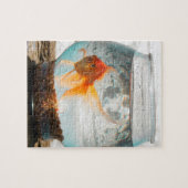 金魚の鉢に入れた美しい海 ジグソーパズル (横)