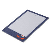 金魚の青海波の模様パーソナライズされた日本の ノートパッド (アングル)