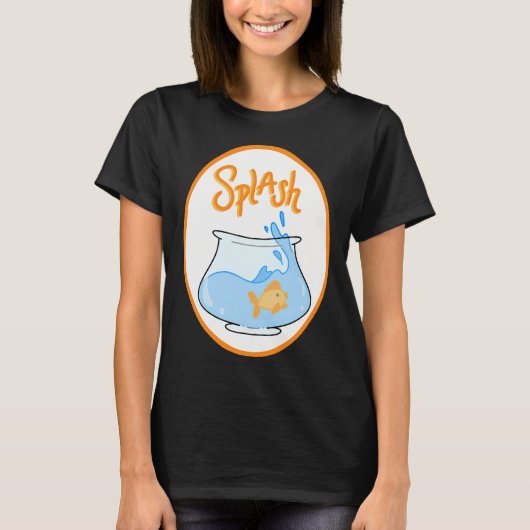 金魚の飛び跳ね Tシャツ (正面)