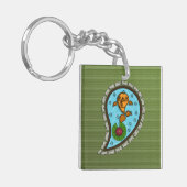 金魚はかりで測アクリルのキーチェーン キーホルダー (正面左)