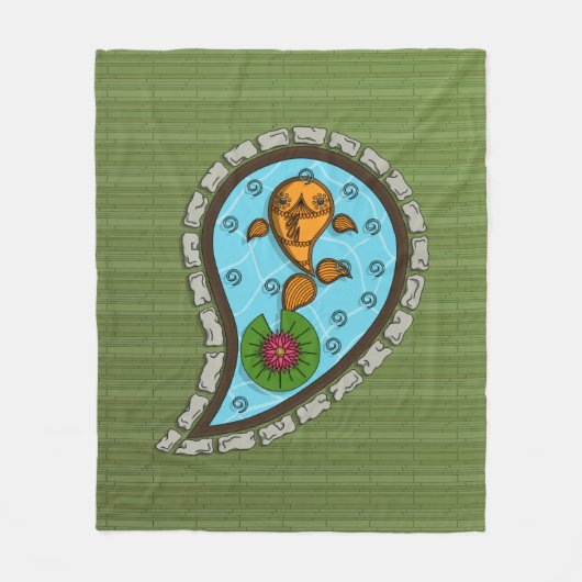 金魚はかりで測フリースブランケット フリースブランケット (正面)