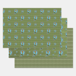 金魚はかりで測包み紙セット ラッピングペーパーシート