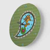 金魚はかりで測時計 ラージ壁時計 (傾斜)