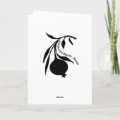 金魚はペルシャの新年Eid e Noruzを跳んでいる シーズンカード (裏面)