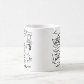 金魚をフェアで獲得 – ダーツおもしろいテーマ コーヒーマグカップ (中央)